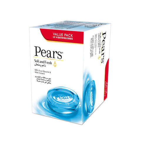 GETIT.QA- Qatar’s Best Online Shopping Website offers Pears Soft & Fresh Soap 4 x 125 g at the lowest price in Qatar. Free Shipping & COD Available!