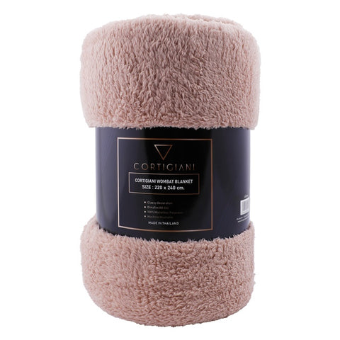 Cortigiani Wombat Polyester Blanket, 220 x 240 cm, Assorted