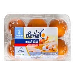 Dana Premium Brown Eggs Large 6 pcs