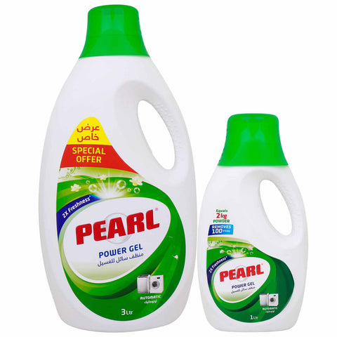 Pearl Power Gel Liquid Detergent 3 Litres + 1 Litre