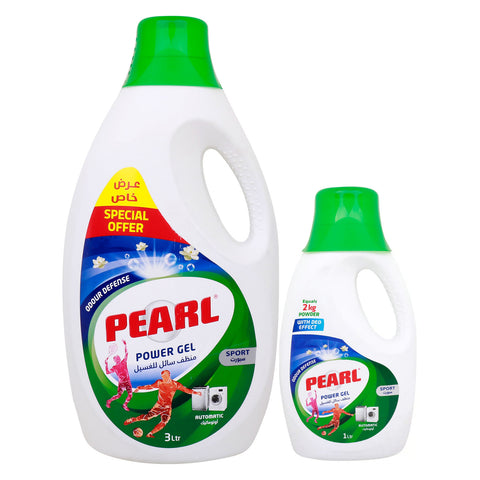 Pearl Sport Power Gel Liquid Detergent 3 Litres + 1 Litre