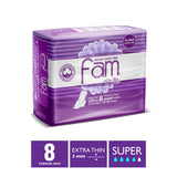 GETIT.QA- Qatar’s Best Online Shopping Website offers FAM NATURAL COTTON FEEL EXTRA THIN WINGS SUPER SANITARY 8 PCS at the lowest price in Qatar. Free Shipping & COD Available!