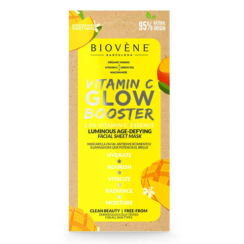 Biovene Barcelona Luminous Age Defying Facial Sheet Mask Vitamin C Glow Booster 1 pc