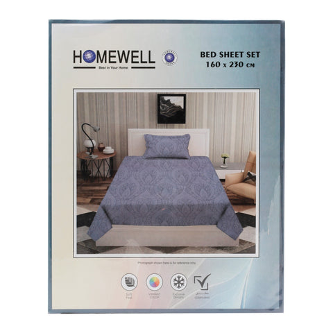 Homewell Microfiber Bed Sheet, 160 x 230 cm, Assorted Colors