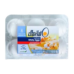 Dana White Eggs Large 6 pcs