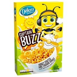 Délices Du Monde Captain Buzz Honey Coated Multigrain Rings Value Pack 375 g