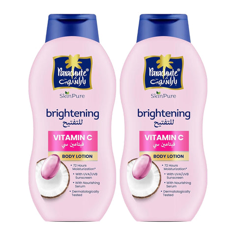 Parachute Skin Pure Brightening Vitamin C Body Lotion 2 x 400 ml