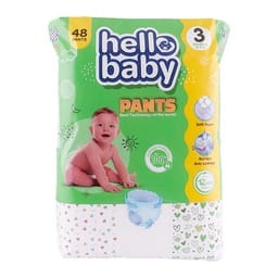 Hello Baby Diaper Pants Size 3 Medium 4-9 kg 48 pcs
