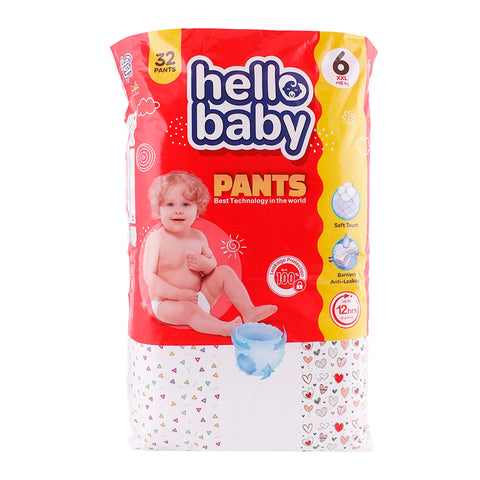 Hello Baby Diaper Pants Size 6 XXL +18 kg 32 pcs