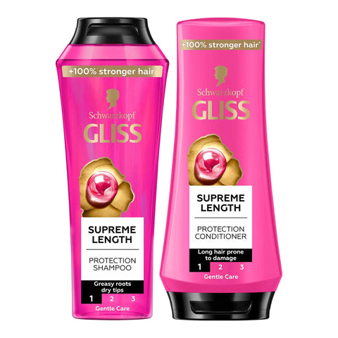 Schwarzkopf Gliss Supreme Length Protection Shampoo 400 ml + Conditioner 360 ml