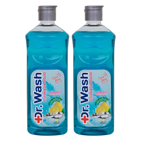 Dr. Wash Dishwash Liquid with Lemon Extract Blue 2 x 500 ml