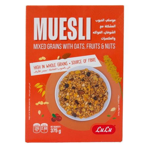 LuLu Mixed Grains with Oats, Fruits & Nuts Muesli 375 g