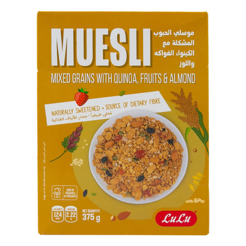 LuLu Mixed Grains with Quinoa, Fruits & Almond Muesli 375 g