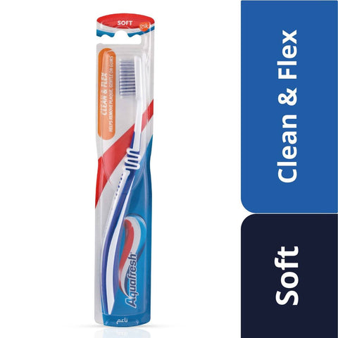 GETIT.QA- Qatar’s Best Online Shopping Website offers AQUAFRESH CLEAN & FLEX TOOTHBRUSH SOFT ASSORTED COLOR 1 PC at the lowest price in Qatar. Free Shipping & COD Available!