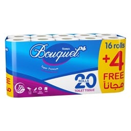Sanita Bouquet Toilet Tissue Rolls 3ply 20 pcs
