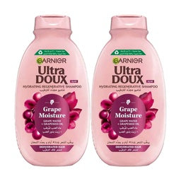 Garnier Ultra Doux Grape Moisture Shampoo Value Pack 2 x 400 ml