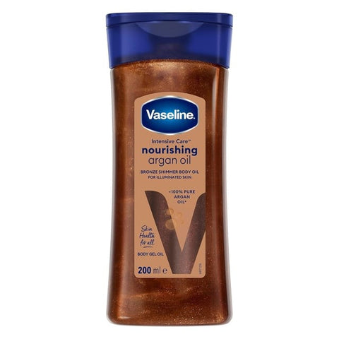 Vaseline Intensive Care Nourishing Argan Oil Bronze Shimmer Body Gel Oil 200 ml