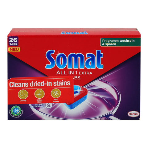 Somat All in 1 Extra Dishwasher Tabs 26 pcs