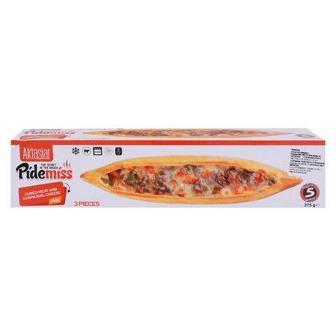 Aktaslar Pidemiss Cubed Meat and Kashkaval Cheese Pide 375 g