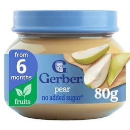 Gerber Baby Food Pear Puree No Added Sugar from 6 Months Jar 80 g