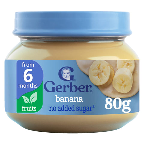 Gerber Baby Food Banana Puree No Added Sugar from 6 Months Jar 80 g