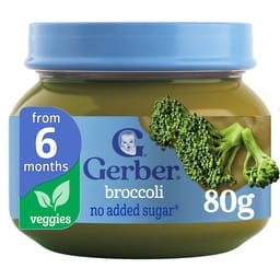 Gerber Baby Food Broccoli Puree No Added Sugar from 6 Months Jar 80 g