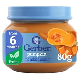 Gerber Baby Food Pumpkin Puree No Added Sugar from 6 Months Jar 80 g