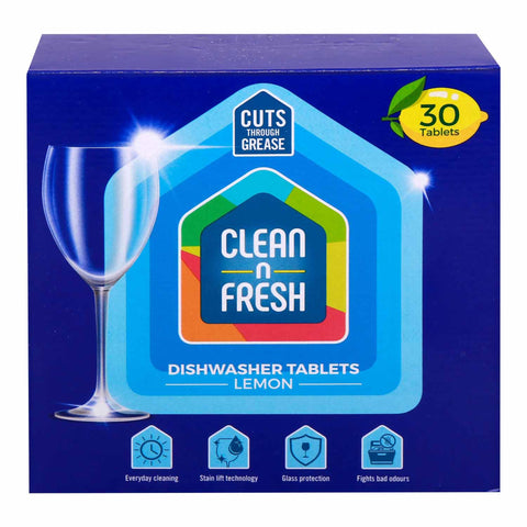 GETIT.QA- Qatar’s Best Online Shopping Website offers CLEAN N FRESH LEMON DISHWASHER TABLETS 30 PCS 450 G at the lowest price in Qatar. Free Shipping & COD Available!