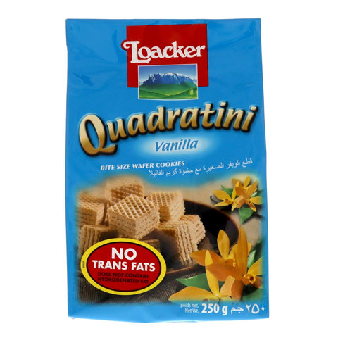 GETIT.QA- Qatar’s Best Online Shopping Website offers LOACKER QUADRATINI VANILLA WAFER COOKIES 250G at the lowest price in Qatar. Free Shipping & COD Available!