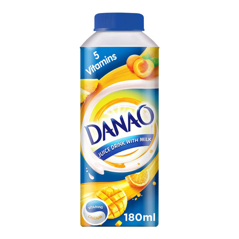 GETIT.QA- Qatar’s Best Online Shopping Website offers DANAO NO ADDED SUGAR 5 VITAMINS JUICE DRINK WITH MILK 180 ML at the lowest price in Qatar. Free Shipping & COD Available!