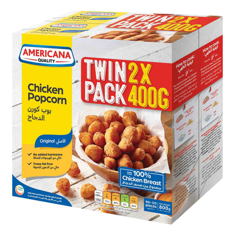 GETIT.QA- Qatar’s Best Online Shopping Website offers AMERICANA CHICKEN POP CORN 2 X 400 G at the lowest price in Qatar. Free Shipping & COD Available!