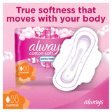 GETIT.QA- Qatar’s Best Online Shopping Website offers ALWAYS COTTON SOFT ULTRA THIN NORMAL SANITARY PADS WITH WINGS 10PCS at the lowest price in Qatar. Free Shipping & COD Available!