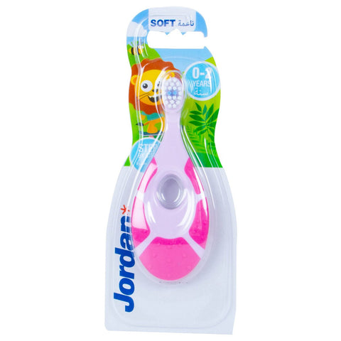 Jordan Baby Soft Tooth Brush 0-2 Year Assorted Color 1 pc - GETIT.QA