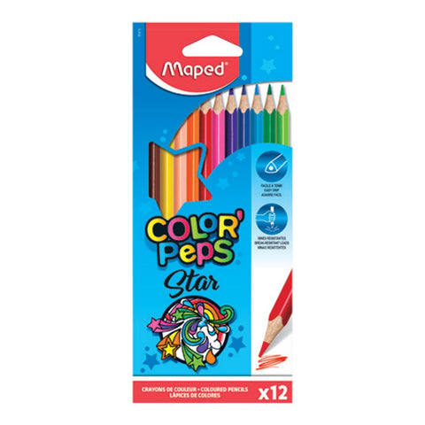 GETIT.QA- Qatar’s Best Online Shopping Website offers MAPED COLOR'PEPS STAR COLOUR PENCILS 12PCS at the lowest price in Qatar. Free Shipping & COD Available!