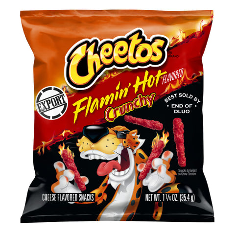 Cheetos Crunchy Flamin Hot Cheese Flavoured Snacks 35.4 g - GETIT.QA
