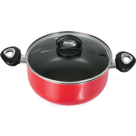 GETIT.QA- Qatar’s Best Online Shopping Website offers CHEFLINE DUTCH OVEN 24CM WITH INDUCTION BASE + GLASS LID at the lowest price in Qatar. Free Shipping & COD Available!