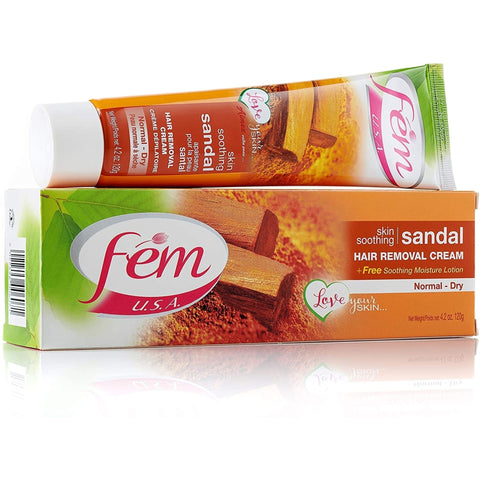 Fem USA Hair Removal Cream with Sandal For Softening Skin 120 g