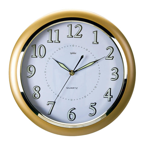 GETIT.QA- Qatar’s Best Online Shopping Website offers SPLENDOR IRIS WALL CLOCK, 31.8 CM, GOLD, JQ-1713 at the lowest price in Qatar. Free Shipping & COD Available!