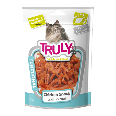 GETIT.QA- Qatar’s Best Online Shopping Website offers TRULY CHICKEN SNACK ANTI HAIRBALL CAT SNACKS 50 G at the lowest price in Qatar. Free Shipping & COD Available!
