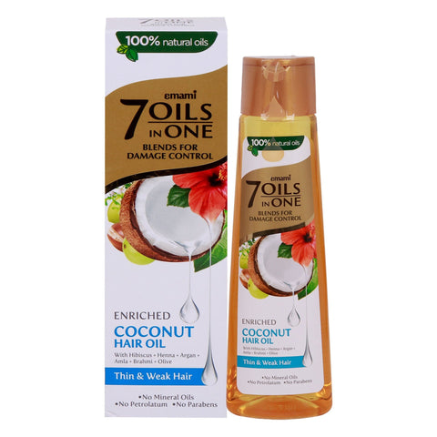 GETIT.QA- Qatar’s Best Online Shopping Website offers Emami 7 Oils in One Enriched Coconut Hair Oil 200 ml at the lowest price in Qatar. Free Shipping & COD Available!