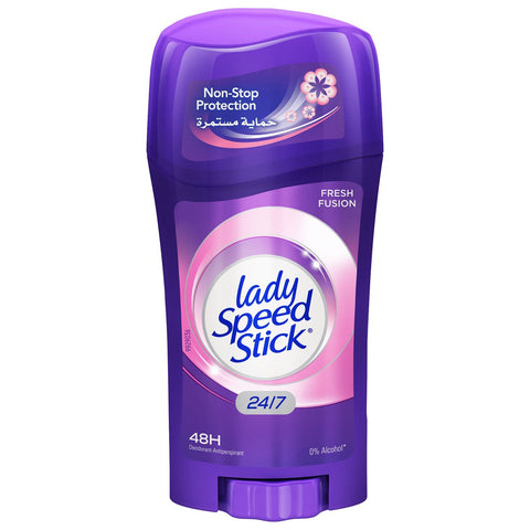 GETIT.QA- Qatar’s Best Online Shopping Website offers MENNEN LADY SPEED STICK DEODORANT ANTI-PERSPIRANT FRESH FUSION 24/7 65 G at the lowest price in Qatar. Free Shipping & COD Available!