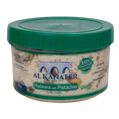 GETIT.QA- Qatar’s Best Online Shopping Website offers AL KANATER HALAWA WITH PISTACHIO 400 G at the lowest price in Qatar. Free Shipping & COD Available!