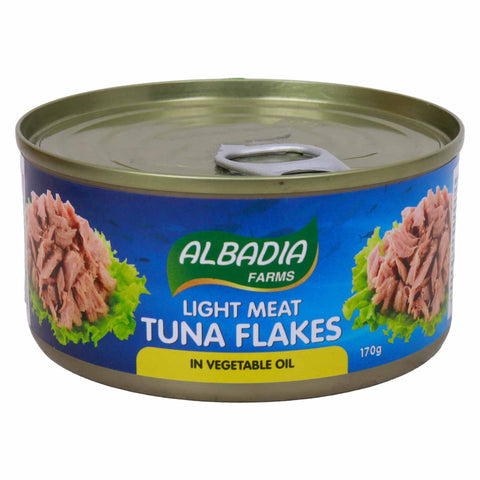 GETIT.QA- Qatar’s Best Online Shopping Website offers ALBADIA FARMS LIGHT MEAT TUNA FLAKES IN VEGETABLE OIL 170 G at the lowest price in Qatar. Free Shipping & COD Available!