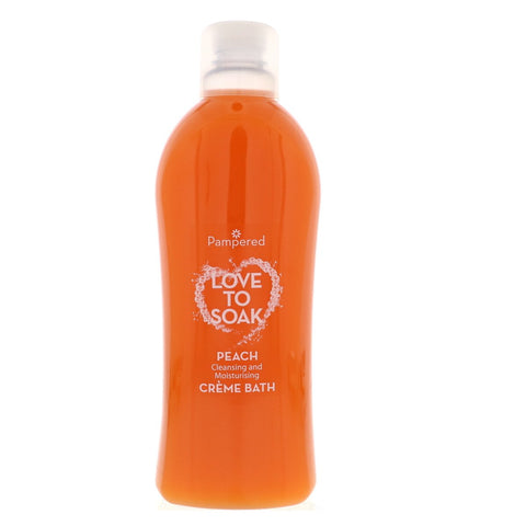 GETIT.QA- Qatar’s Best Online Shopping Website offers PAMPERED LOVE TO SOAK PEACH CREME BATH 1 LITRE at the lowest price in Qatar. Free Shipping & COD Available!