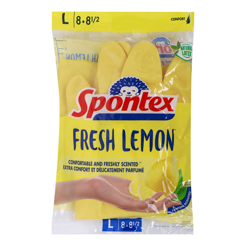 Spontex Fresh Lemon Gloves Large