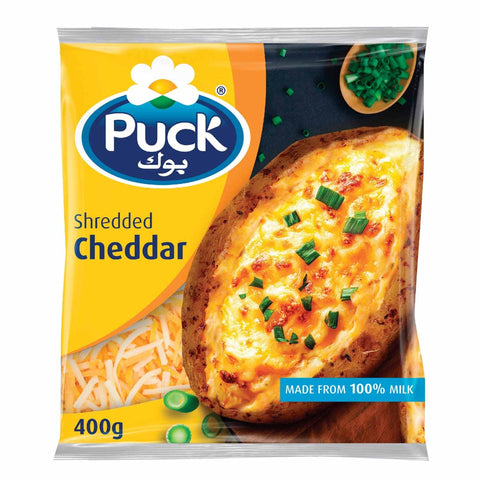 GETIT.QA- Qatar’s Best Online Shopping Website offers Puck Shredded Cheddar Cheese Mix 400 g at the lowest price in Qatar. Free Shipping & COD Available!
