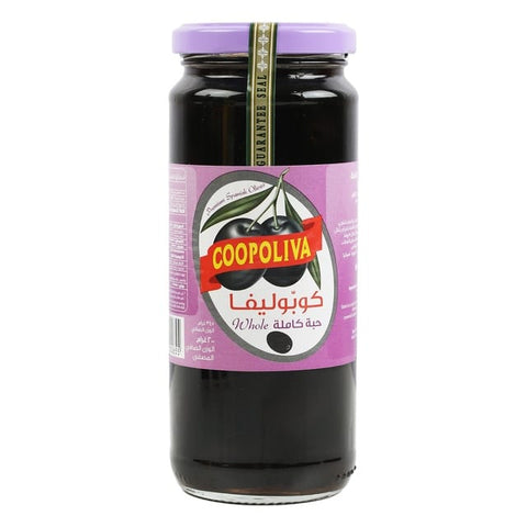 Coopoliva Spanish Whole Black Olives 345 g Net (200 g Drained)