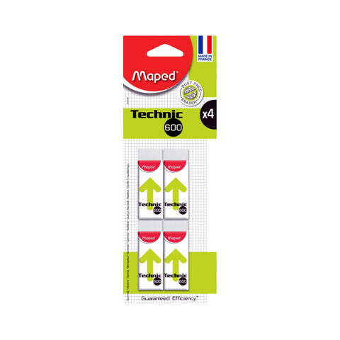 GETIT.QA- Qatar’s Best Online Shopping Website offers MAPED ERASER TECHNIC 600 MD-011724 4PCS at the lowest price in Qatar. Free Shipping & COD Available!