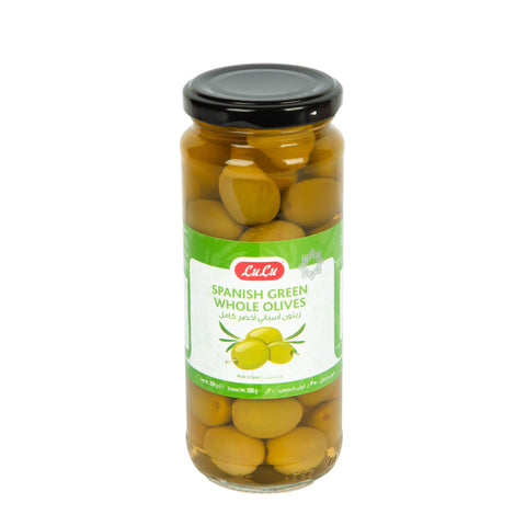 LuLu Spanish Whole Green Olives 350 g (Drained Weight 200 g)