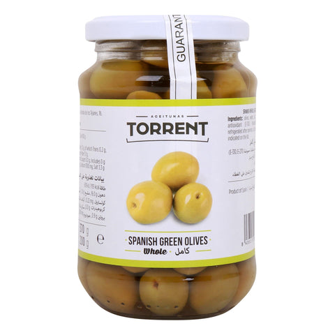 Torrent Spanish Whole Green Olives 370 g Net (200 g Drained)